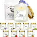 Coume 10 Pcs Thank You Candle Gifts Employee Appreciation Gift Bulk 3.5 oz Soy Wax Scented Jar Candles for Friend Boss Employee Staff Volunteer Teacher Secretaries, 10 Fragrance(Fresh Scent)