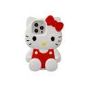 CLQLC Anime Cat Soft Silicone Case for iPhone 16 Pro Max,Fashion Kawaii Soft Silicone Animal tective Gel Shockof Gel Back Cover