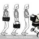 TOPDesign Universal Baby Stroller Organizer, Stroller Caddy with Detachable Mesh Bag & Heightened Insulated Cup Holders & Non-Slip Secure Hooks Accessories, Fits Most Strollers (Checkerboard)