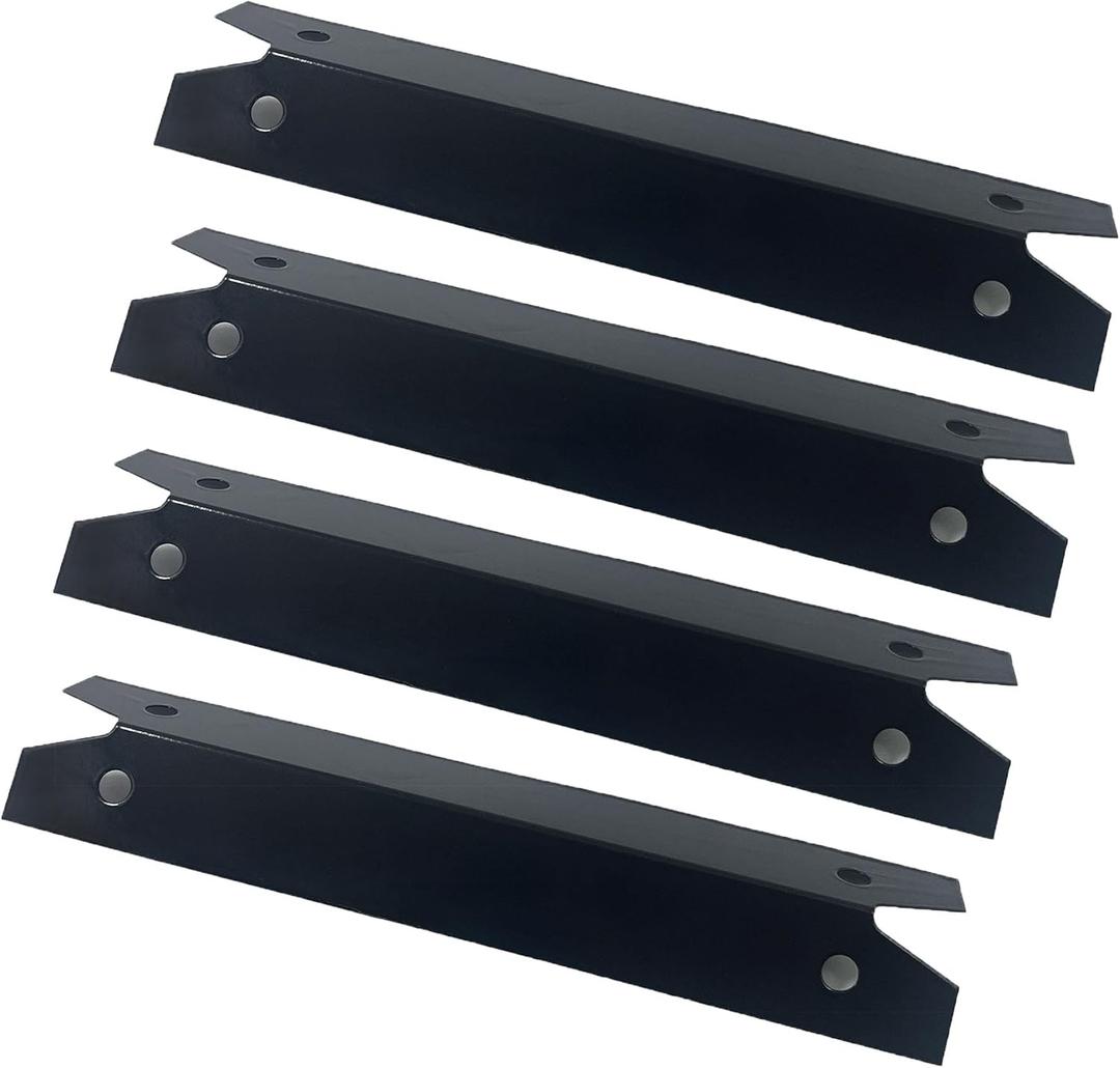 Direct Store Parts DP143 (4-Pack) Porcelain Steel Heat Shield/Heat Plates 16 3/4" x 3 7/8" Replacement for Brinkmann, Charmglow, Gas Grill Models