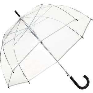 ShedRain Bubble Umbrella  See Through, Rain & Windproof Umbrella - Perfect for Weddings, Prom, Outdoor Events - Automatic Open (Silver Trim)