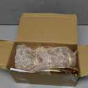 2 Pcs Gold Elegant Metal Crystal Tea Light Candle Holders with Bling Crystal Pendants, Hollow Design - Wedding Table Centerpieces for Anniversary Birthday Party, Home Decor