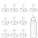 Sippy Spout Nipples Compatible with Dr. Brown's Narrow Bottles & Sippy Spout Bottles, Replacement Silicone Bottle Nipple BPA-Free, Soft Transition Spout for Sippy Cups, 6m+ (10 Pack)