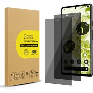 2 Pack Privacy Screen Protector for Google Pixel 6 [Anti-Spy Tempered Glass], Ultra HD, Anti-Scratch, Bubble-Free, Easy Install 9H Protective Glass for Pixel 6
