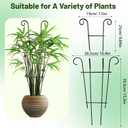 25.6 Inch Plant Trellis for Climbing Plants, 4 Pack Metal Garden Trellis for Potted Plants Indoor House Plant Climber Support Stakes with Plant Clips for Monstera Pothos Hoya Ivy Flower