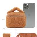 Travel Jewelry Case, 2-In-1 Small Jewelry Organizer Travel Jewelry Storage with Foldable Jewelry Roll for Earrings Rings Makeup, Travel Essentials Gifts for Women Girl, Toffee