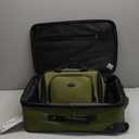 U.S. Traveler Lightweight Rolling 20" Carry On Luggage Softside Suitcase, Green, 2 Wheel Single