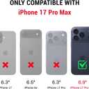 Wallet Case Compatible with iPhone 17 Pro Max, RFID Blocking Card Holder Magnetic Flip Folio Purse, Shockproof Leather Cover with Crossbody Strap Case for iPhone 17 Pro Max 6.9'' 2025 Black