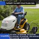 746P06891 746-06891 51" Throttle Cable Compatible with ZT1-42 ZT1-46 ZT1-50 ZT1-54 ZTS1-42 ZTS1-46 ZTS1-50 ZTS2-50 ZTS2-54 ZTS2-60 KH FAB Lawn Mover Engine, with Socket Wrench Easy to Install