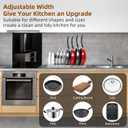 Expandable Pot & Pan Organizer - Grey Cabinet Rack with 10 Adjustable Compartments for Cookware, Baking & Frying Pans