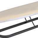 Household Essentials Accessory Sleeve Ironing Board, Plastic top, Foam Pad and Natural Cotton Cover, Heat-Resistant, Compact and Easy to Use, Matte Black Frame
