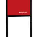 DISPLAYSWORKER Sign holder floor stand, heavy Duty Pedestal poster banner stand for display,1824 inch slide-in double sided poster sign holder floor standing for board Display (Black, 1824)