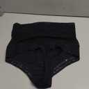 SHAPELLX Tummy Control Thong Shapewear for Women Shaping Thong Body Shaper Underwear with Hook Zipper Closure (01-black) XL