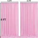 10ft x 8ft Wrinkle Free Pink Backdrop Curtain Drapes, Thick Polyester Baby Pink Backdrop for Girls Birthday Wedding Party Background Baby Shower