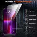 SPIDERCASE Designed for iPhone 13 Pro Case, [10 FT Military Grade Drop Protection] [with 2 pcs Tempered Glass Screen Protector] Cover for iPhone 13 Pro 6.1 inch (Dark Purple)