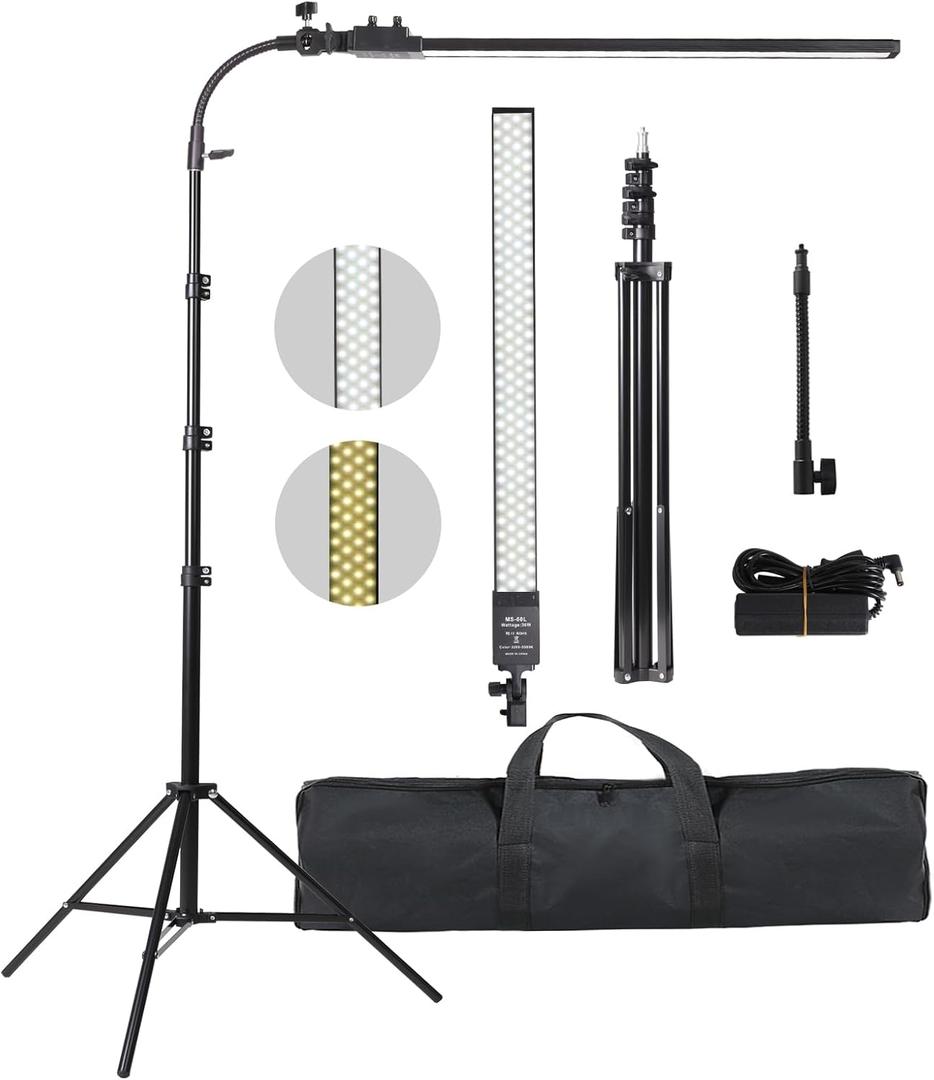 LED Photography Light Kit for Studio Portrait Photography, Live Streaming, YouTube Video Shooting, Tattooing, Eyebrow Tattooing, Eyelash Beauty, Beauty Lighting