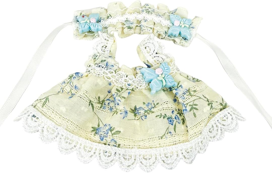 17cm Doll Clothes Set & Outfit Set for 17cm Dolls - Premium Fashion Dresses with Accessories, Luxury Chic Doll Clothing & Style Bundle Tartan Blue