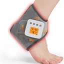 Cordless Ankle Massager with Heat, USB Rechargeable Ankle Heating Pad with Foot Massager for Achilles Tendinitis and Plantar Fasciitis, 3 Vibration Mode, 3 Heat Level, Auto Shut Off
