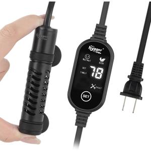 Hygger Ceramic Submersible Aquarium Heater, New Explosion-Proof Fish Tank Water Heater with External Temp Controller Auto Thermostat Heater for Saltwater Freshwater (50W for 3~10 Gallon)