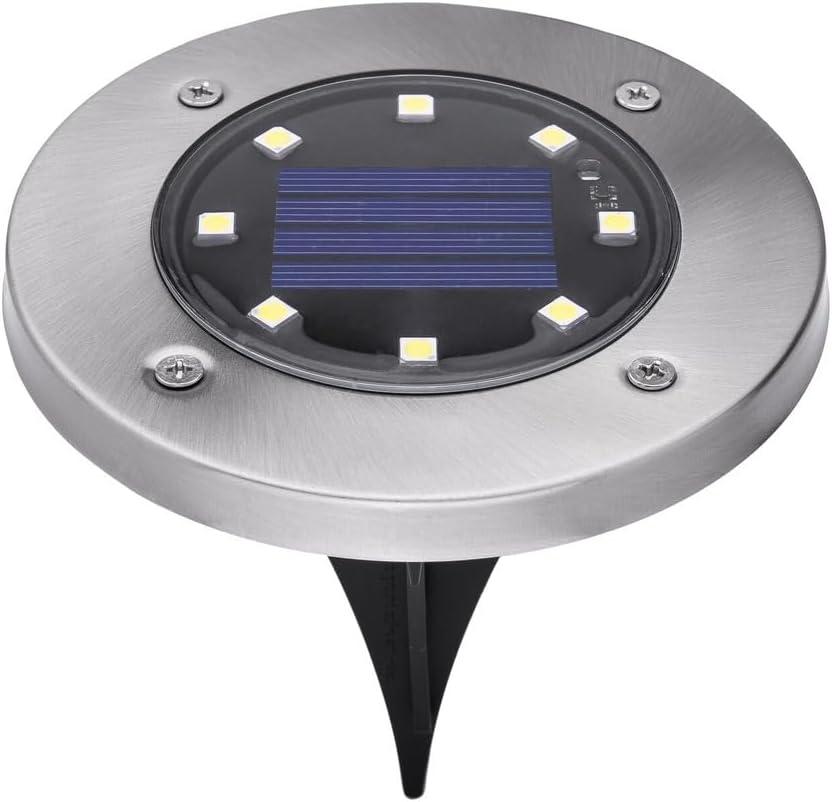 BLACK+DECKER Solar-Powered Outdoor Disk Light - 8 Pack (BDSLDK8P)