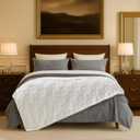 Cozy Bliss Checkered Faux Rabbit Fur Blanket King Size for Bed, Soft Fuzzy Blankets for Women Men, Large Furry Fleece Throw for Bedroom Decor (Ivory, 90'' x 108'')