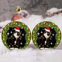 2 x DECORLUXES Set 2 Christmas Ornaments 3.1" - Tuxedo Cat Acrylic Ornament, Black and White Cat Christmas - Black cat Ornament - Christmas Tree Decoration Ornament