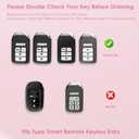 Compatiable with Honda Key fob Cover with Diamond Bling Keychain, Car Accessories Key Holder Shell Full Protection for 2016-2022 Accord Civic CRV Pilot Odyssey,Gold Pink