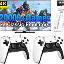 Retro Gaming Console, 20,000+ Retro Game Stick, 23 Emulators, 4K HD HDMI TV Game Stick, Includes 2 Wireless 2.4GHz Controllers,Plug & Play Video Games for TV(64GB)