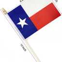 Texas State Flag Mini Small Handheld Stick Flags 4x6 Inch 12 Pack