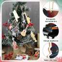 40 Pcs Music Christmas Ornaments Wooden Guitar Grand Piano Violin Saxophone Drum Instrument Gifts Xmas Tree Hanging Decorations for Christmas Birthday Music Party Home Decor Supplies