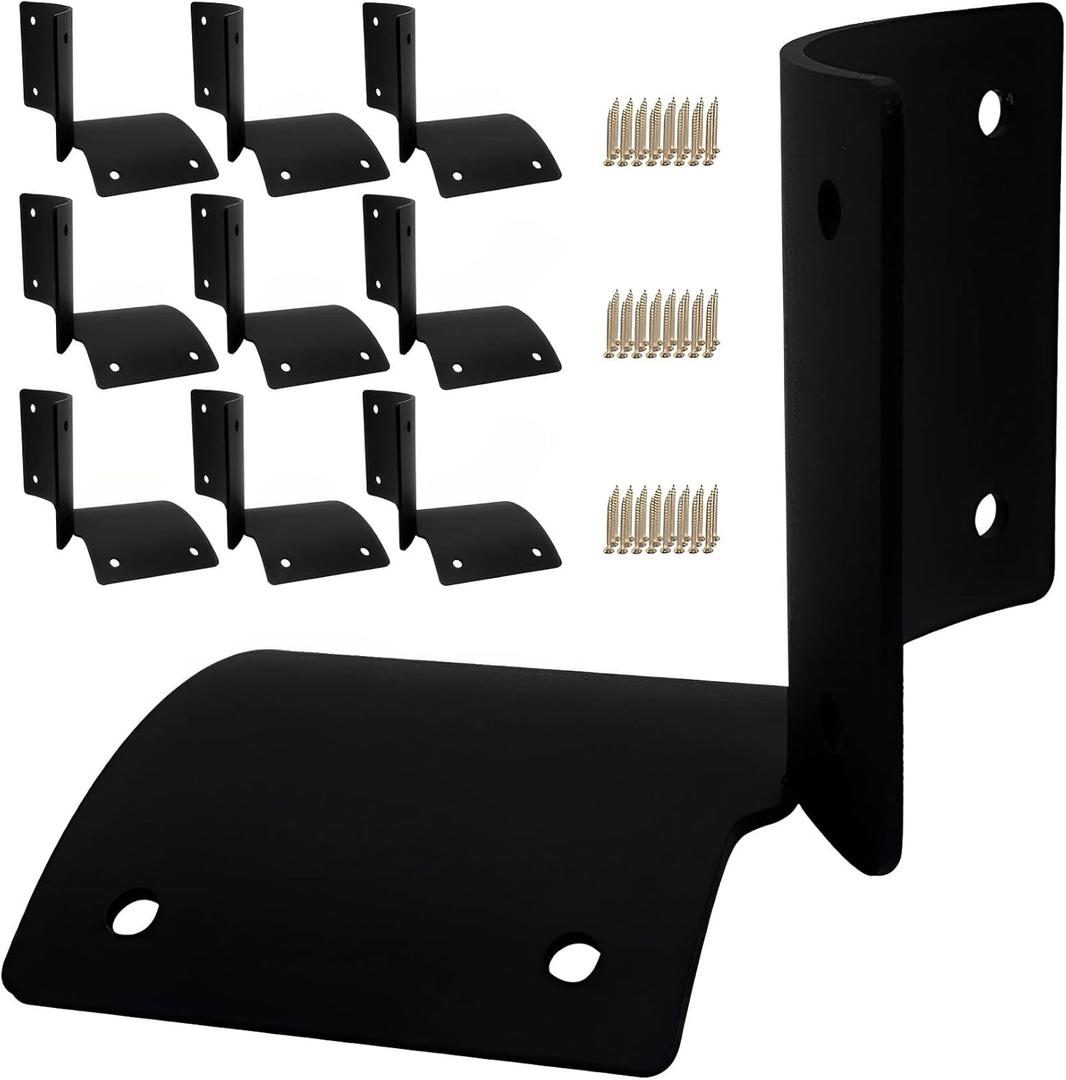 Round Post Fence Brackets - 10pcs Rail Supply for Online Fencing