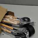 Umite Chef Kitchen Cooking Utensils Set, 33 pcs Non-Stick Silicone Cooking Kitchen Spatula Set with Holder, Wooden Handle Silicone Kitchen Gadgets Utensil Set (Black)