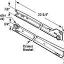 Prime-Line MP7214 Drawer Slide Kit, 23-3/4 In., Steel Tracks, White Powder Coat (1-Set)