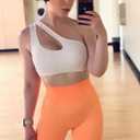 RUNNING GIRL Womens One Shoulder Sports Bras Workout Left Strap Yoga Bras Cute Medium Support Crop Top (L)