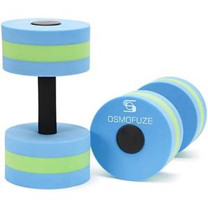 OSMOFUZE Aquatic Exercise Dumbbells - Set of 2 for Water Aerobics Fitness and Pool Exercises