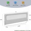 Folding Bed Rail for Toddlers, Baby Bed Rail Guard with Reinforced Anchor Safety System, Toddler Bed Rails for King Size Beds, Twin, Full, Queen (Grey, 71"x21.6")