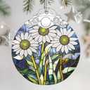 Christmas Ornaments: Stained Glass Ornament, Birth Flower Ornament, Christmas Tree Ornaments & Xmas Tree Decorations Exquisite Holiday Decor, Birth Flower Gifts Perfect Holiday & Xmas Gifts - Apr