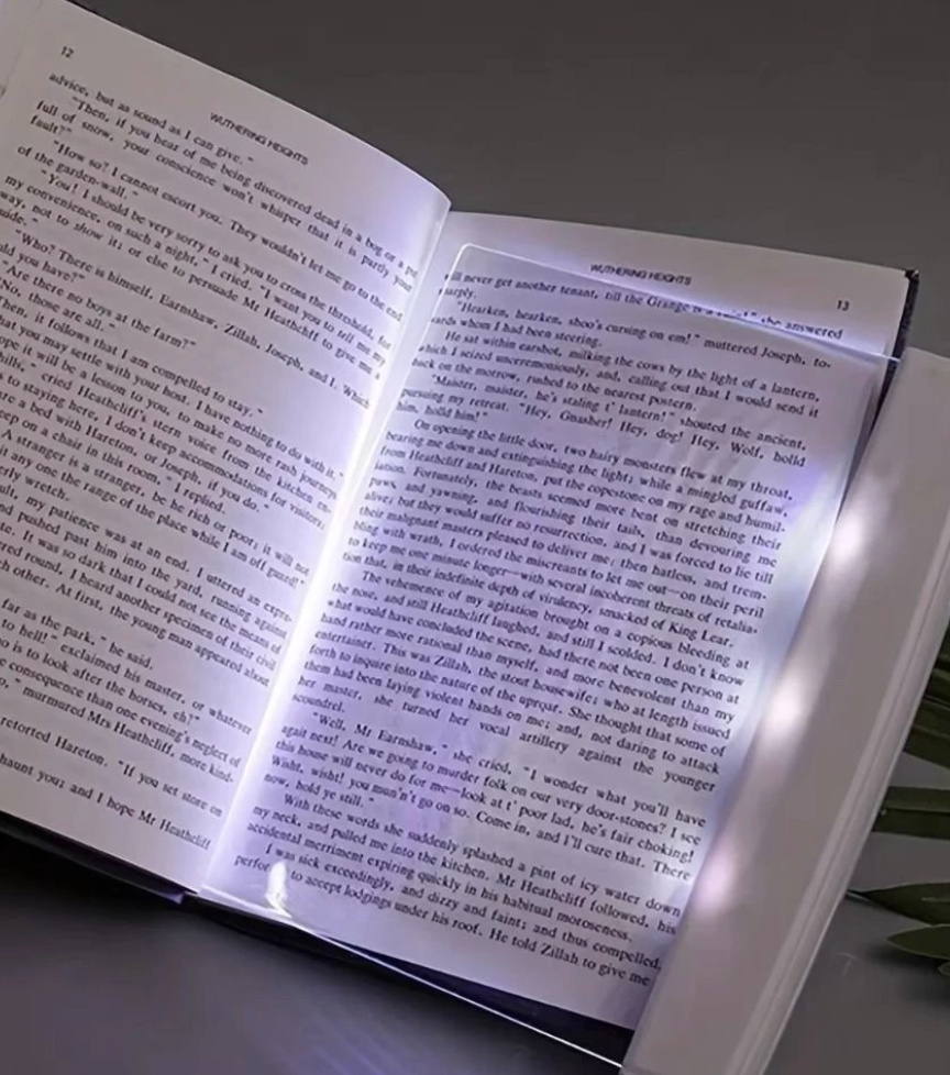 Reading Light, Flat Panel Eye Protection LED Book Lamp, Portable Multipurpose Transparent High Brightness Bedside