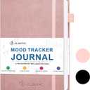 JUBTIC Mood Tracker Journal, Mental Health Journal for Women, 100-Day Self Care & Anxiety Journal with Wellness Tracker and Monthly Reflection, ADHD Planner to Practice Positive Thinking, Rose Gold