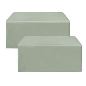 HolidayIdeas 2 Pack Fitted Tableclothes - 48 x 24 Inch - Rectangle Tablecloths for 4 Foot Tables, Polyester Fabric Table Covers for Parties, Holiday Dinner, Trade Show (Sage Green)