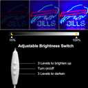 Buffalo Football Neon Signs Led Sign for Wall Decor Rugby Team Light Up Sign Suitable for Man Cave Office Bar Pub Wall Art Gifts for Teen Boys