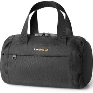 Smell Proof Bag with Combination Lock, Odorless Activated Carbon Fiber Smell Proof Container, Portable Stash Box for Travel, Home, Office & Gifts (Black1) (9x4x5)