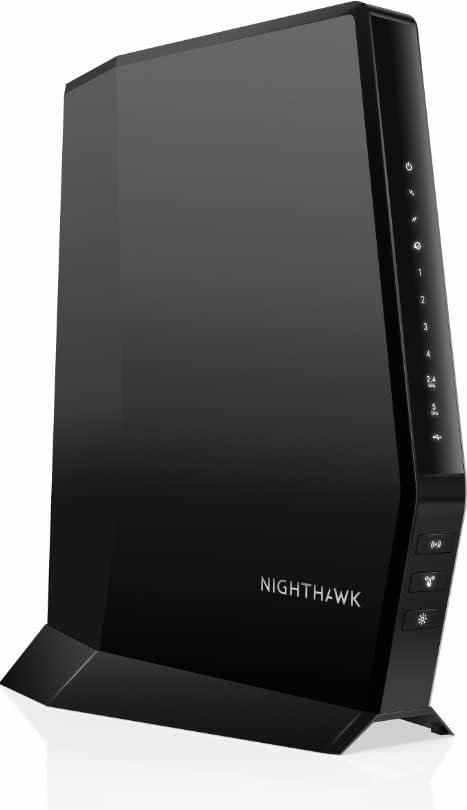 NETGEAR Nighthawk WiFi 6Cable Modem Router CAX30-100NAR Compatible with Xfinity, Spectrum, and Cox, AX2700 (Up to 2.7Gbps) DOCSIS 3.1