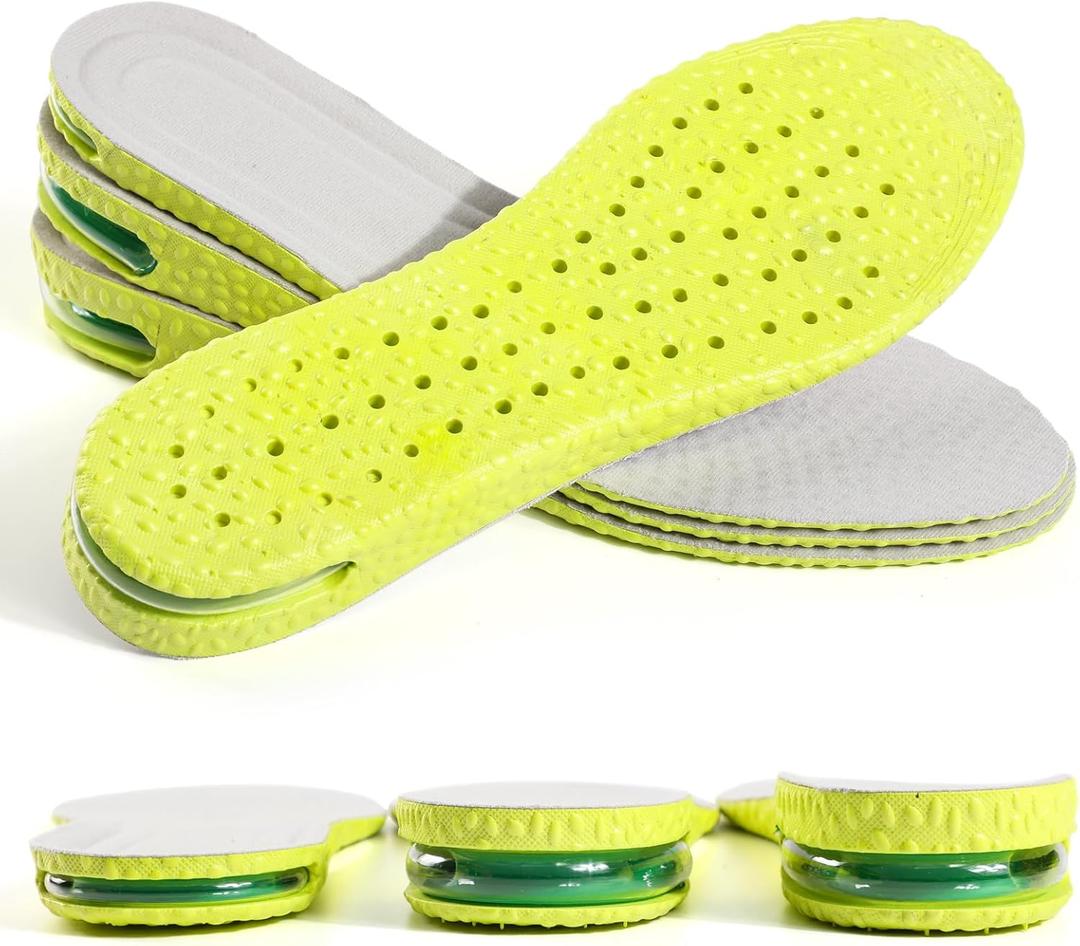Height Increase Insoles 1.5cm-3cm Air Cushion Taller Shoes Insoles for Men and Women, Relieve Foot Pain 1 Pair