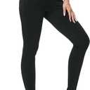 THE GYM PEOPLE Women's High Waisted Jeggings Pants Stretchy Tummy Control Skinny Jean Leggings with Pockets (Large, Black)