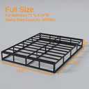 9 Inch Full Size Box Spring, 3000lbs Heavy Duty Box Spring Full Size Bed Base Metal Mattress Foundation, Easy Assembly, Noise Free