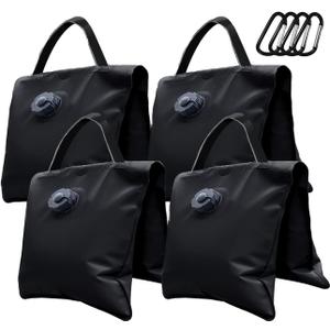 Eurmax USA Saddle Design Water Weight Bag Heavy Duty Water Saddlebag Portable Water Bags Outdoor Weights Photo Video Studio Stand 4-Pack(Black)