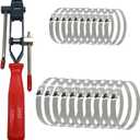 Universal for ATV Car Auto CV Joint Banding Boot Axle Clamp Pliers with Cuting, 20PCS Stainless Steel CV Joint Boot Band