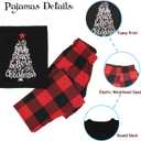 ANGELGGH Family Pajamas Matching Sets, Cute Christmas Printed 2 Piece Sleepwear, Holiday PJs Jammies for Couples/Women/Men (X-Large, Black Joy)