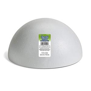 FloraCraft SmoothFōM Hollow Half Ball 5.9 Inch x 11.9 Inch White